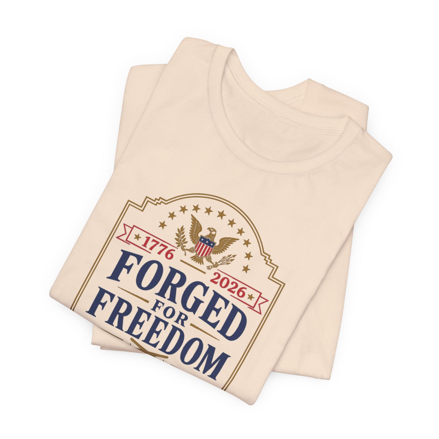 Forged for Freedom Muskets USA 250th | Front Print | Doxa Kairos™ Patriotic T-Shirt