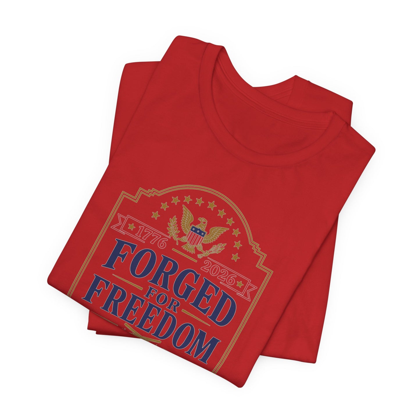 Forged for Freedom Muskets USA 250th | Front Print | Doxa Kairos™ Patriotic T-Shirt