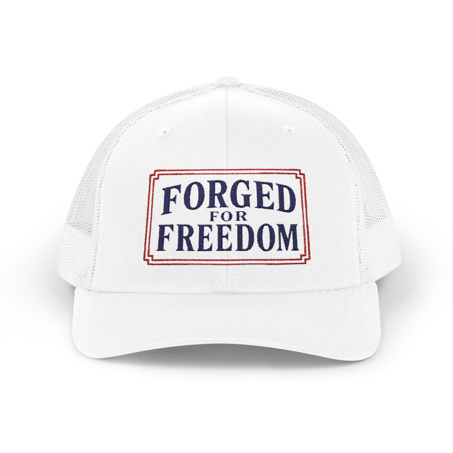 Embroidered Forged for Freedom USA Flag 250th | Truckers Cap | Doxa Kairos Co. Patriotic Hat