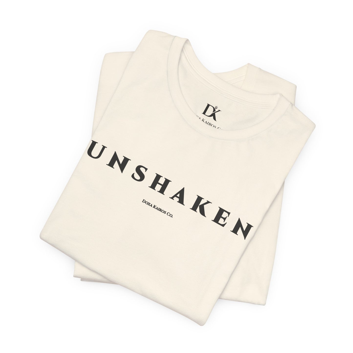 Unshaken Wordmark Edition | Front Print | Doxa Kairos™ T-Shirt