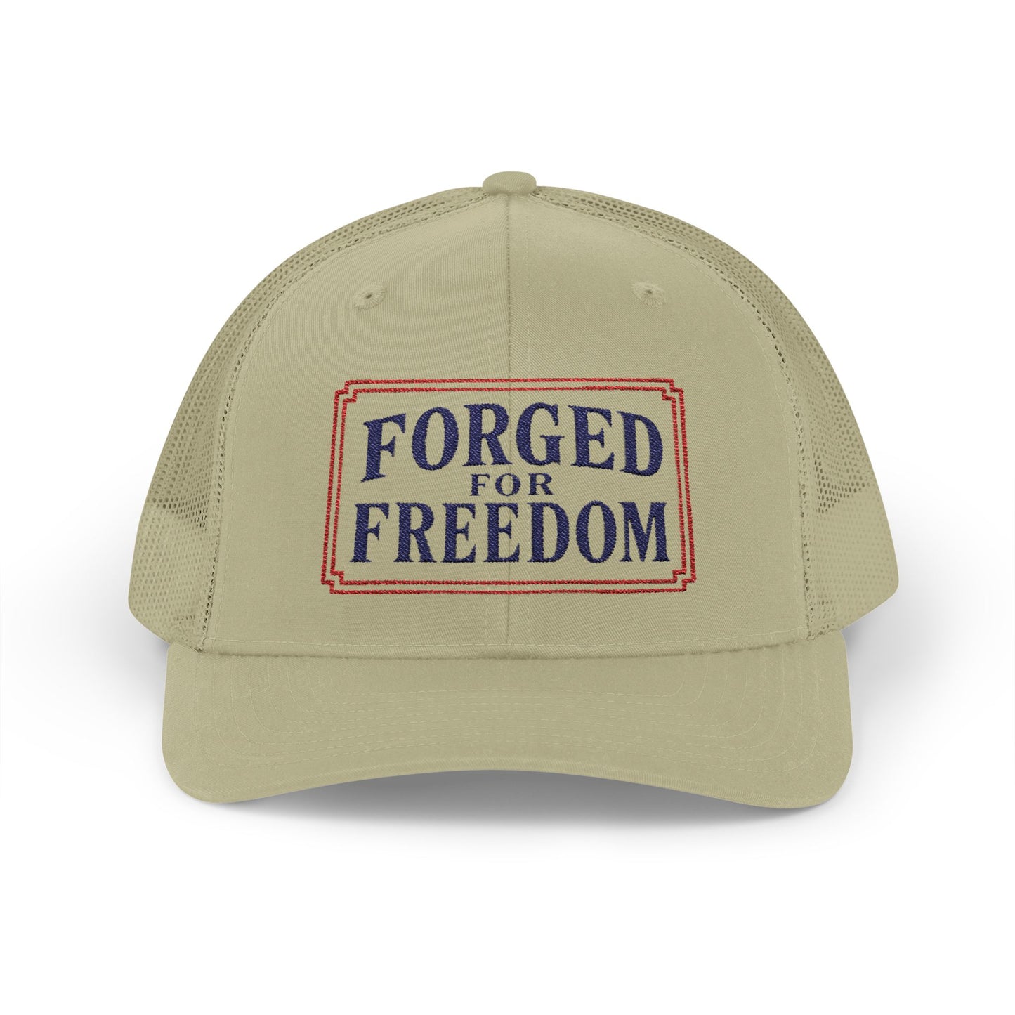 Embroidered Forged for Freedom USA Flag 250th | Truckers Cap | Doxa Kairos Co. Patriotic Hat