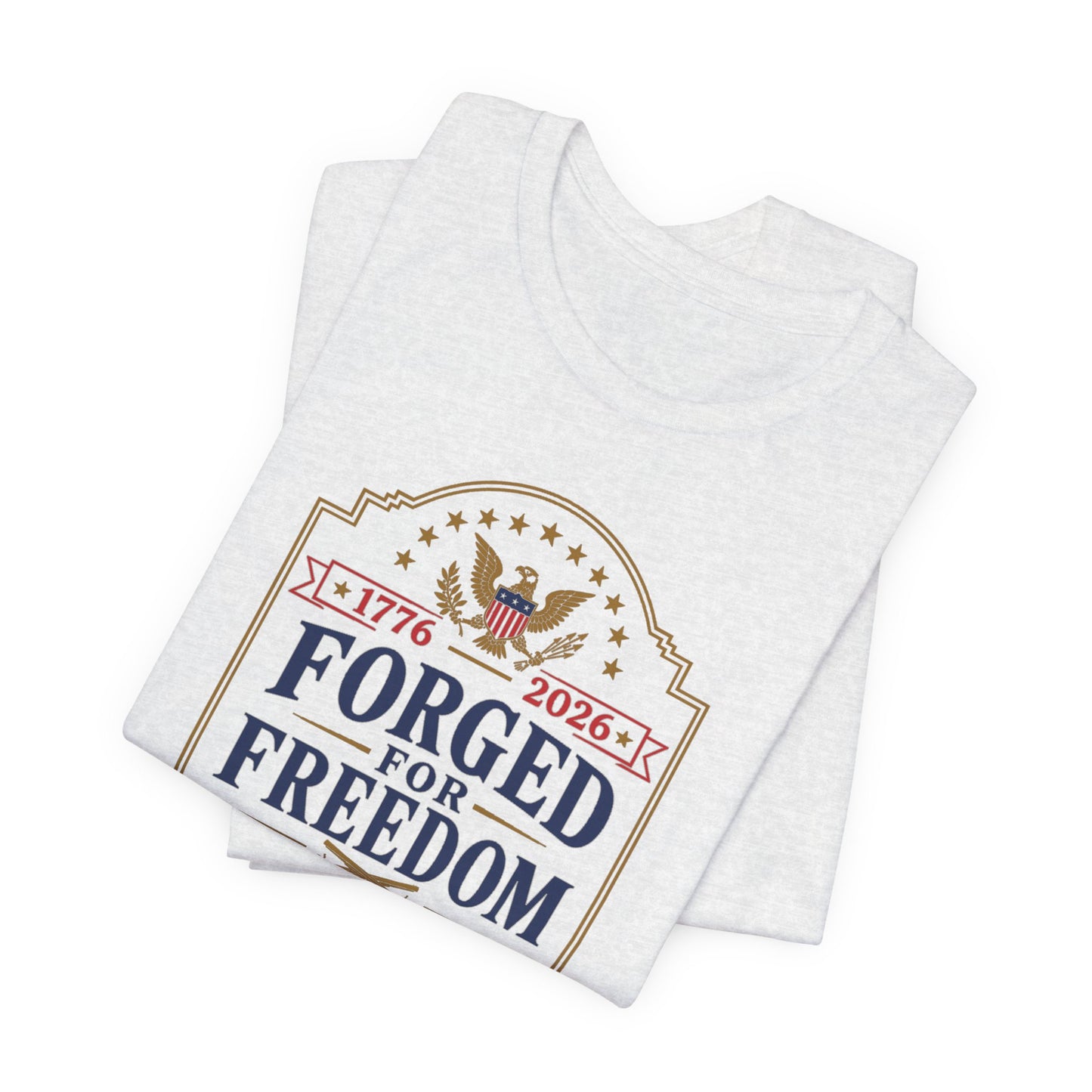 Forged for Freedom Muskets USA 250th | Front Print | Doxa Kairos™ Patriotic T-Shirt