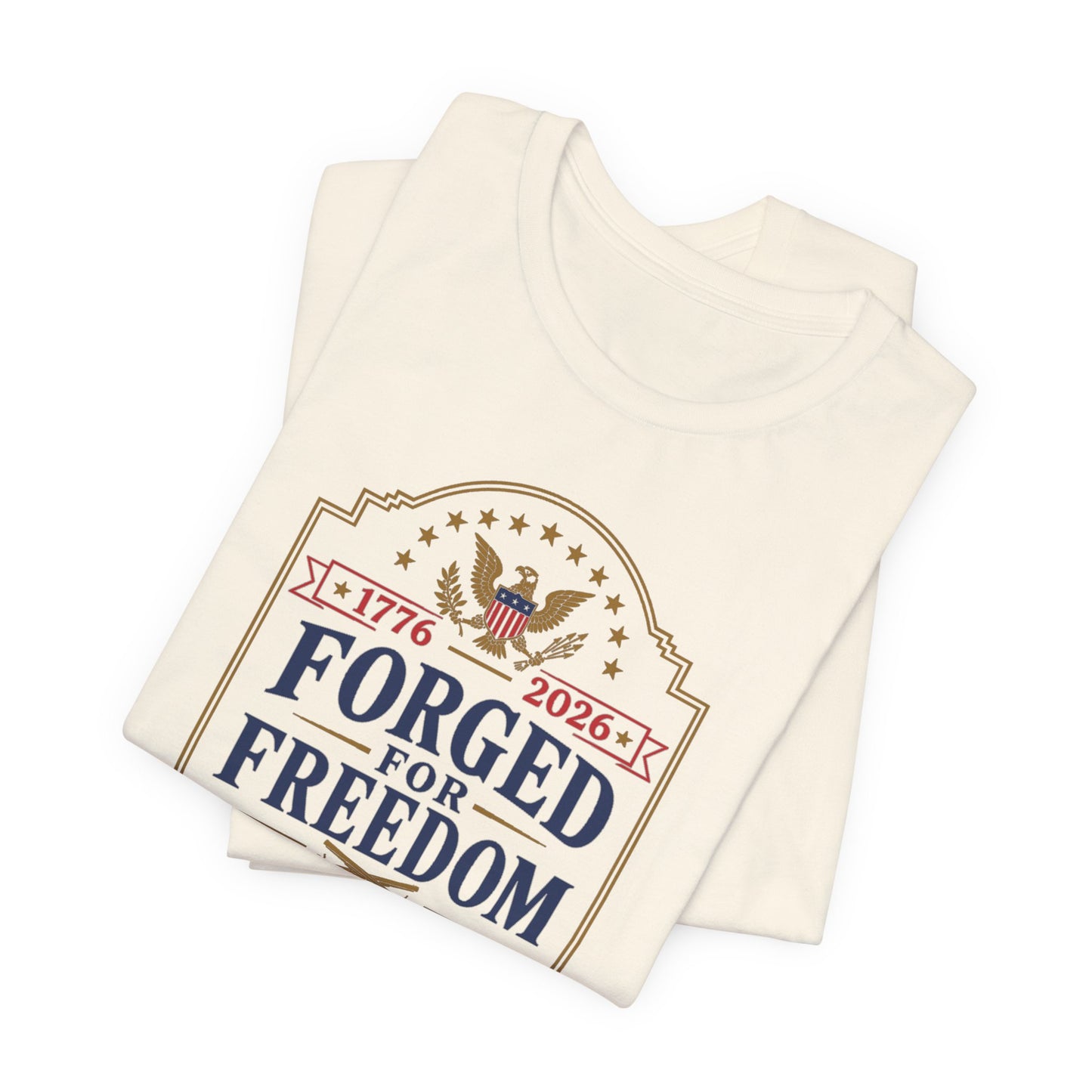 Forged for Freedom Muskets USA 250th | Front Print | Doxa Kairos™ Patriotic T-Shirt