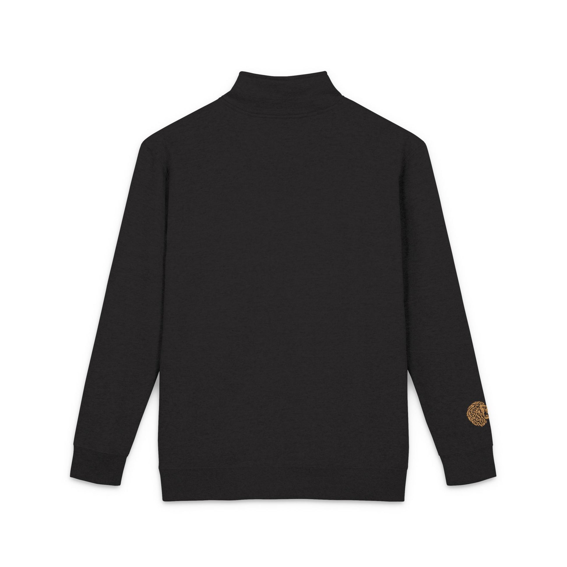 Back of Black DK Monogram Logo Half Zip Fleece Kairos™ Pullover