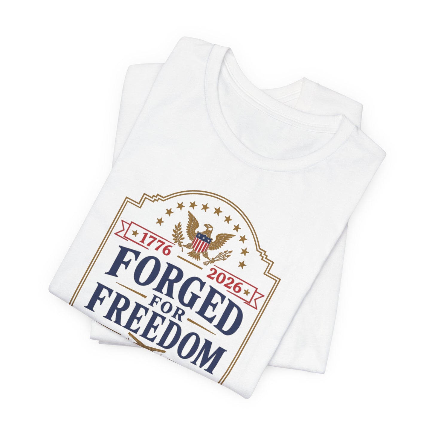 Forged for Freedom Muskets USA 250th | Front Print | Doxa Kairos™ Patriotic T-Shirt