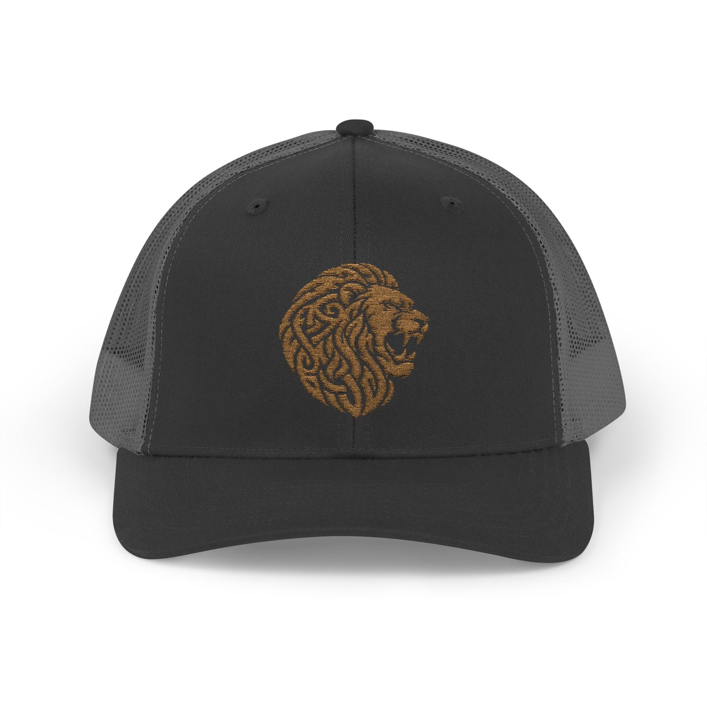 Black and Charcoal DK Lion Trucker Cap Doxa Kairos™ Hat