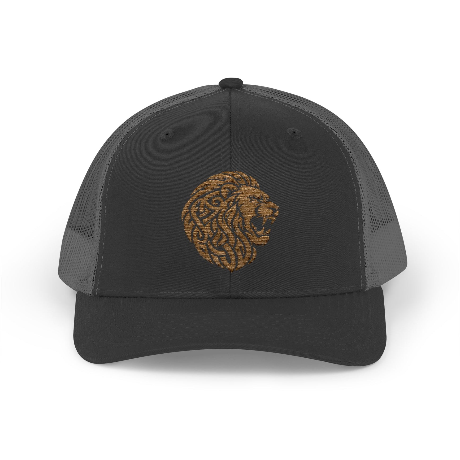 Black and Charcoal DK Lion Trucker Cap Doxa Kairos™ Hat