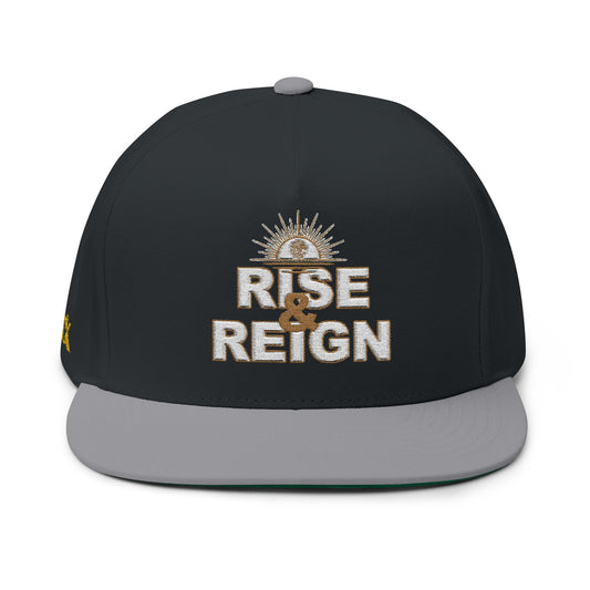 Front of Black Grey Rise and Reign   Doxa Kairos™ Hat