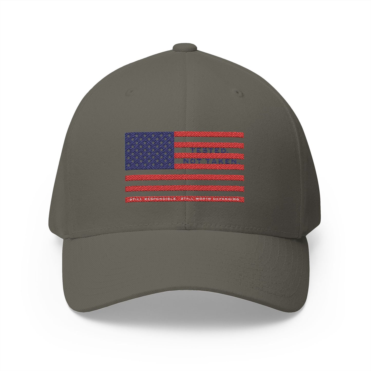 Front of Olive Tested Not Take Flag  Doxa Kairos™ Hat