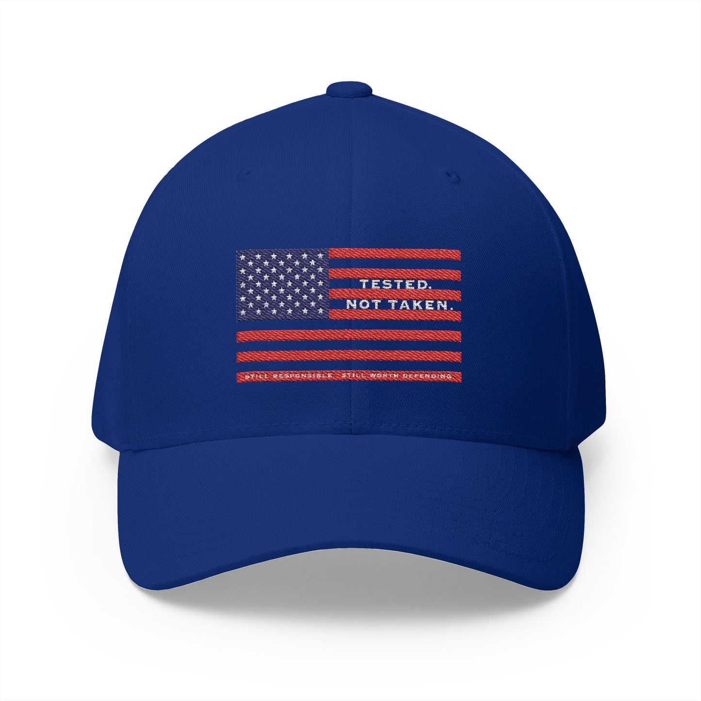 Front of Blue Tested Not Take Flag  Doxa Kairos™ Hat