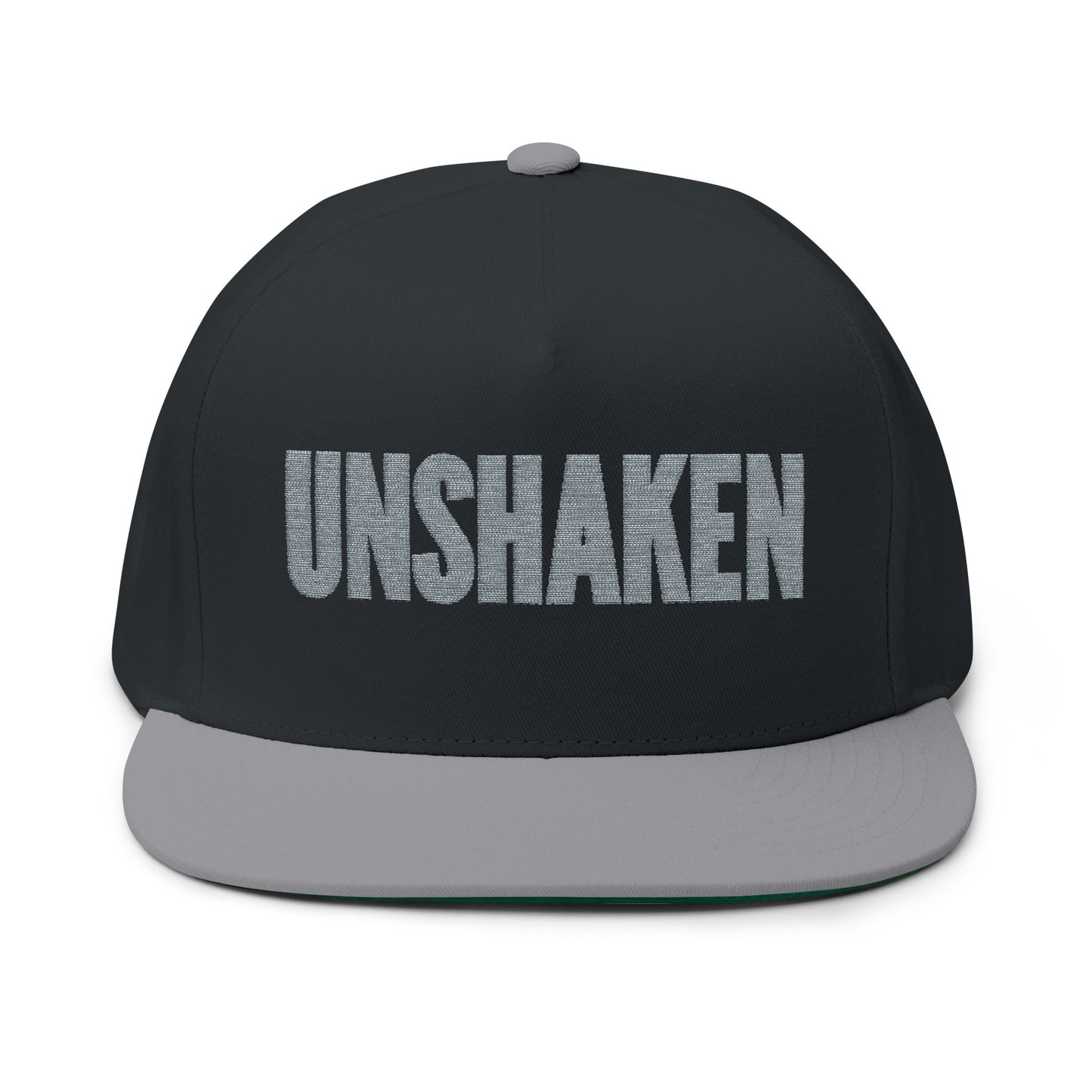 Front of BlackGrey Unshaken  Doxa Kairos™ Hat