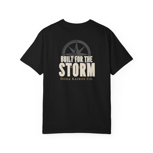 Back of Black Built for the Storm  Doxa Kairos™ Signature T-Shirt