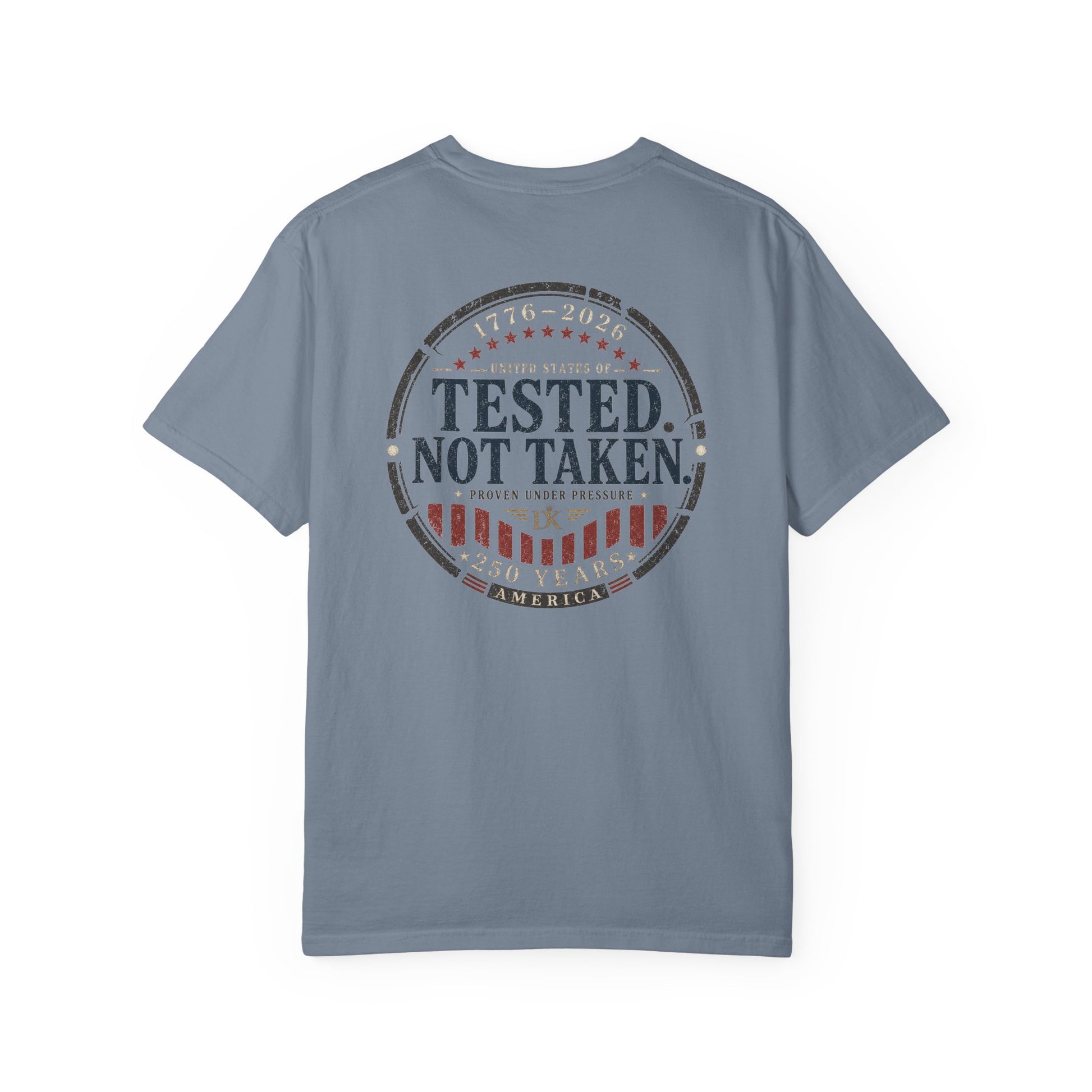 Back of Blue Jean Tested Not Taken  Doxa Kairos™ Signature T-Shirt