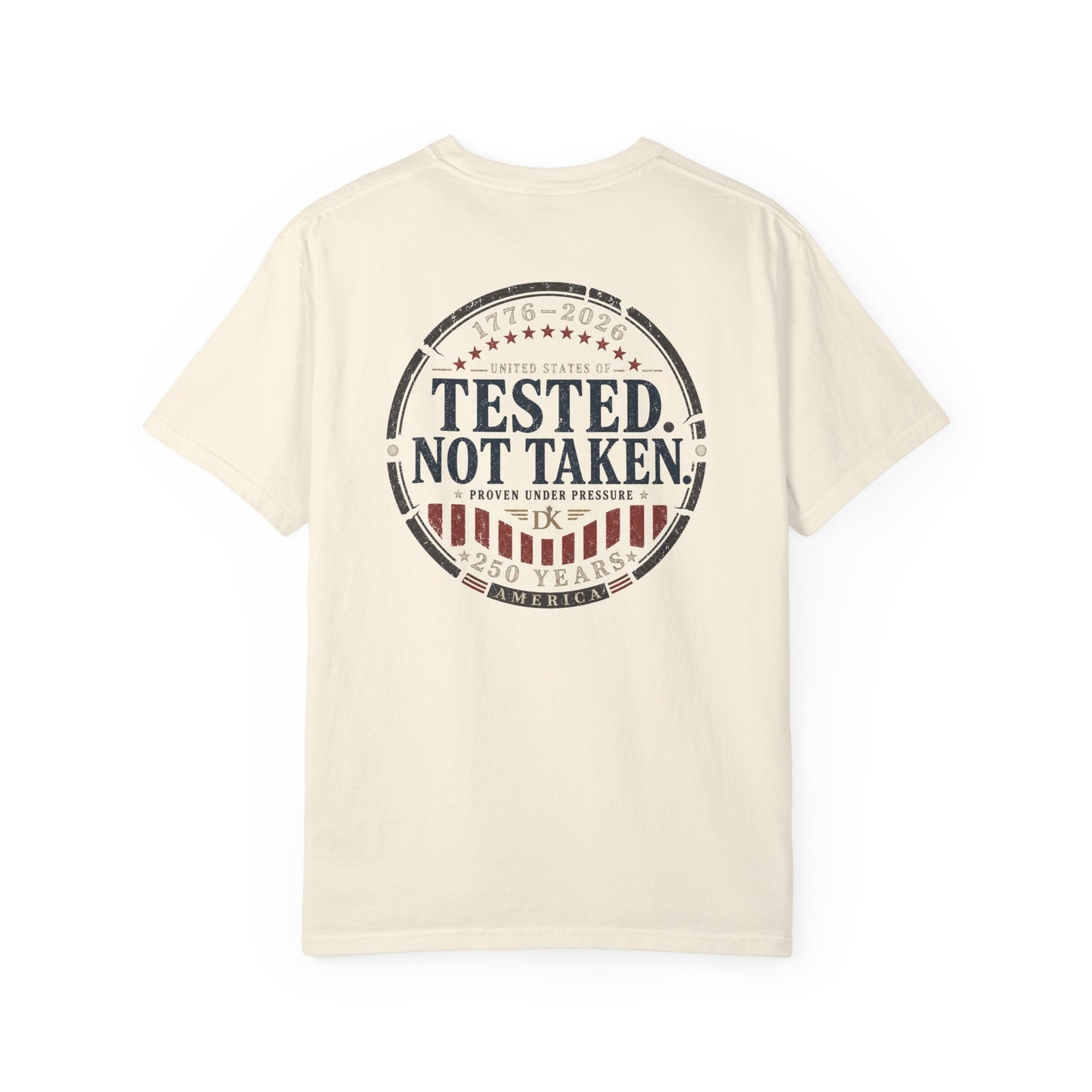 Back of Ivory Tested Not Taken  Doxa Kairos™ Signature T-Shirt