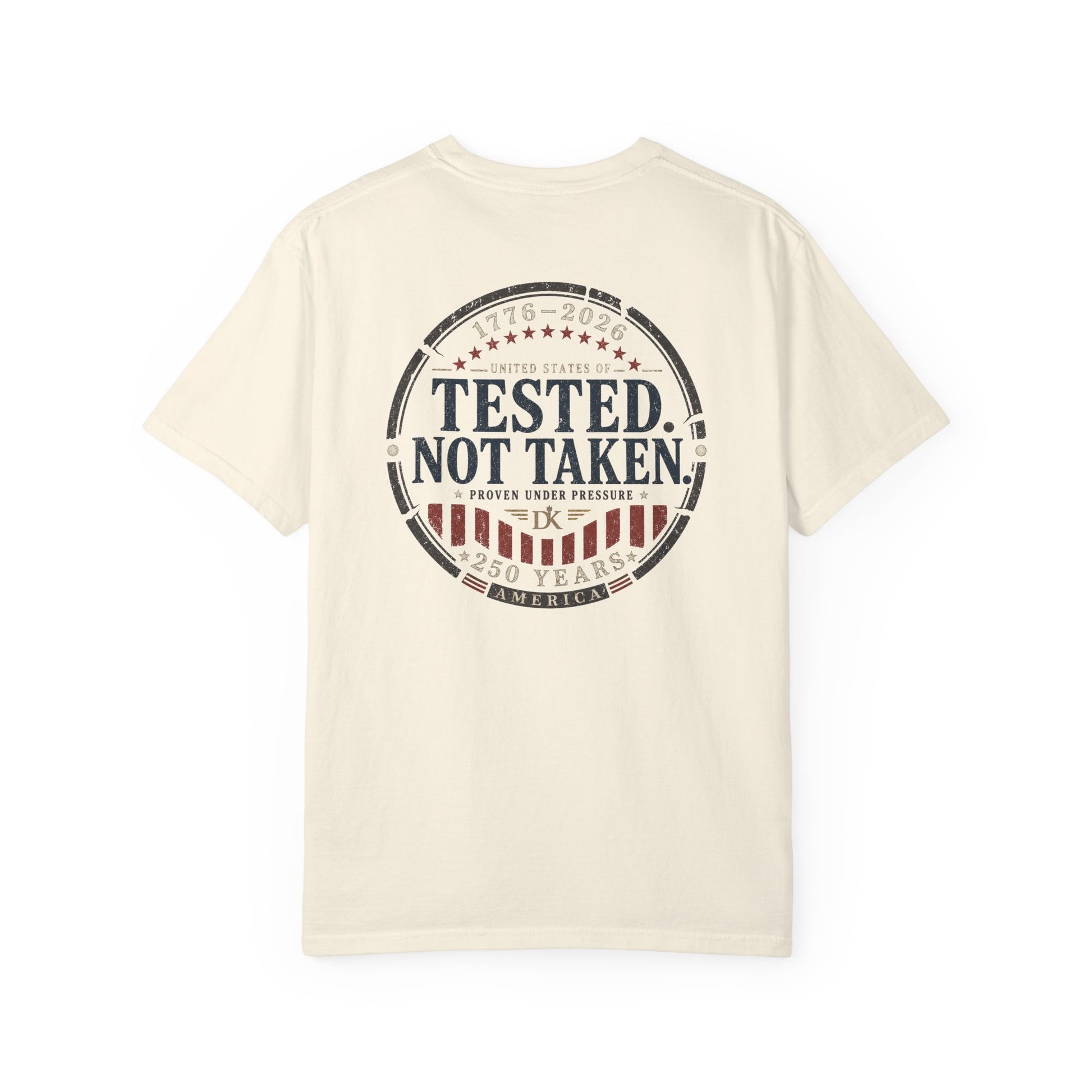 Back of Ivory Tested Not Taken  Doxa Kairos™ Signature T-Shirt