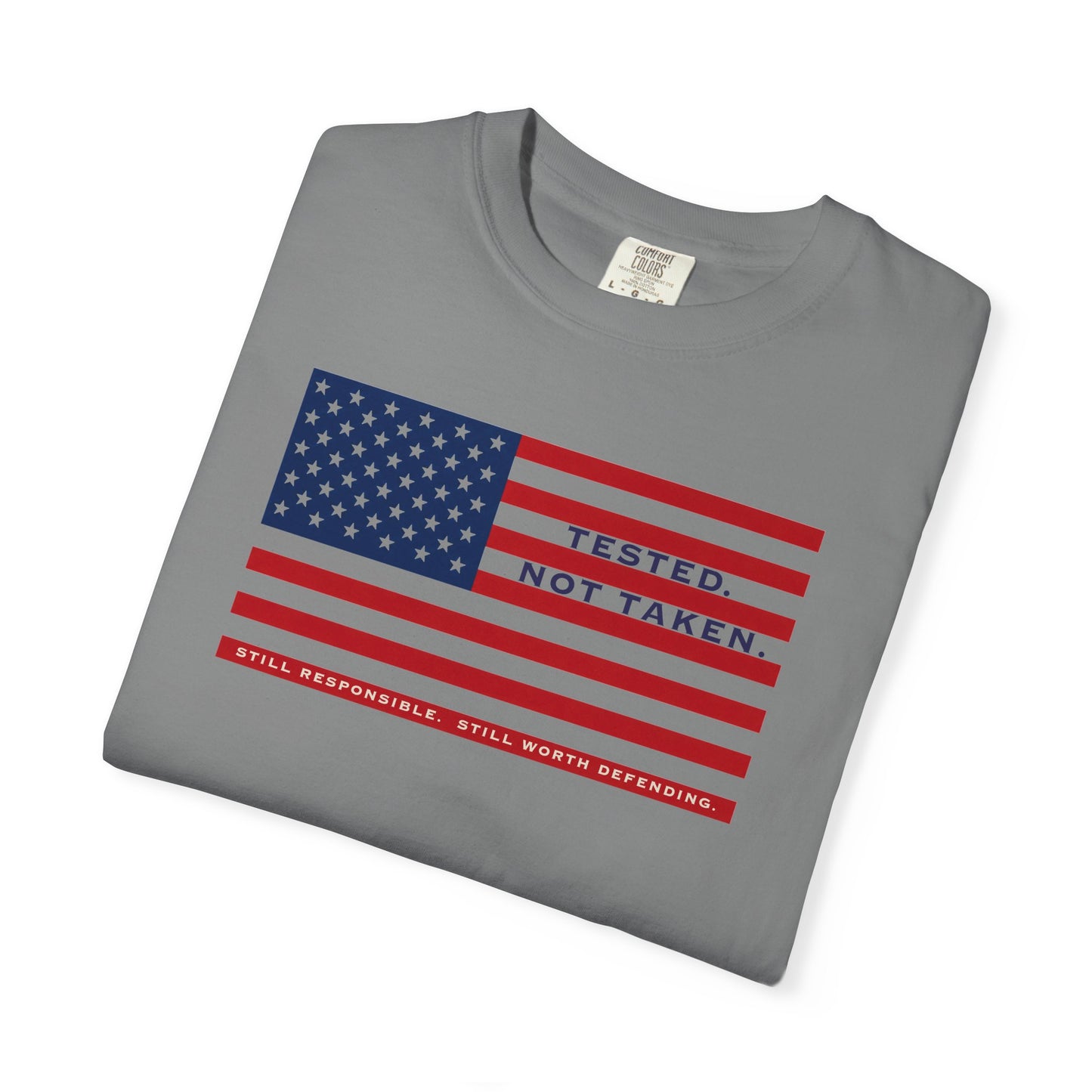 Folded Grey  Tested Not Taken  Doxa Kairos™ Signature T-Shirt