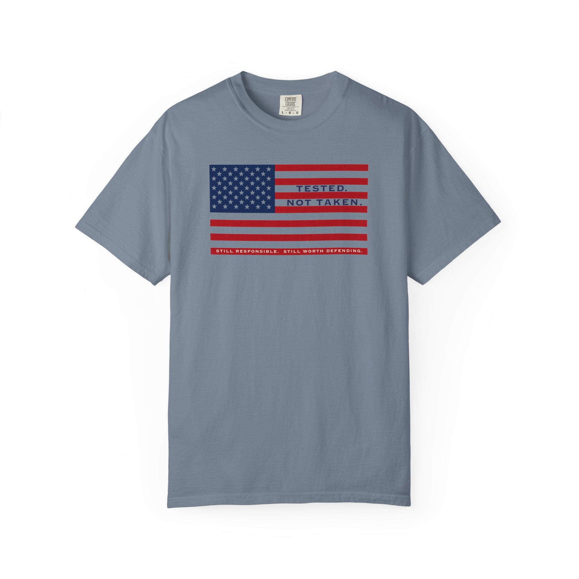 Front Blue Jean Tested Not Taken  Doxa Kairos™ Signature T-Shirt
