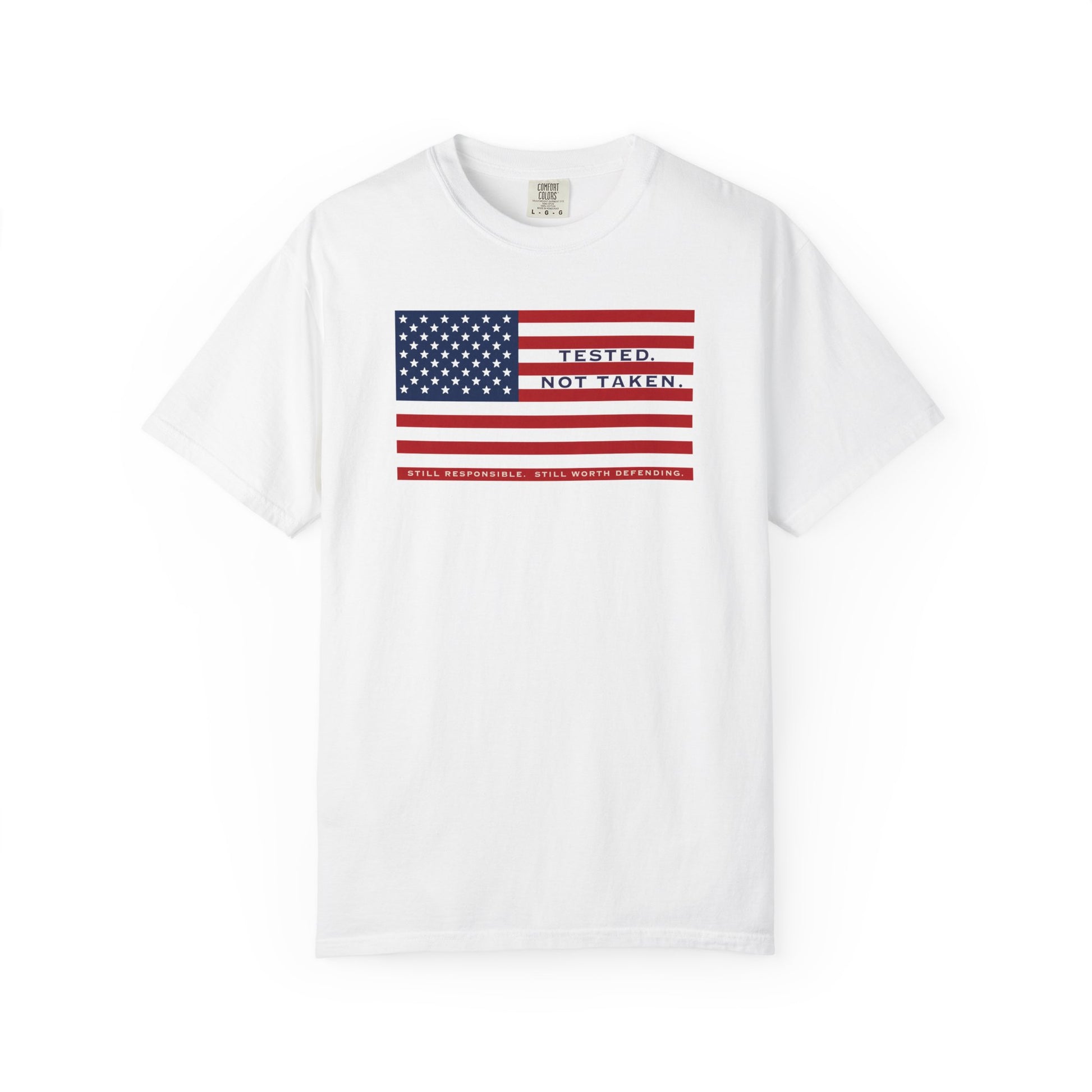 Front of White Tested Not Taken  Doxa Kairos™ Signature T-Shirt