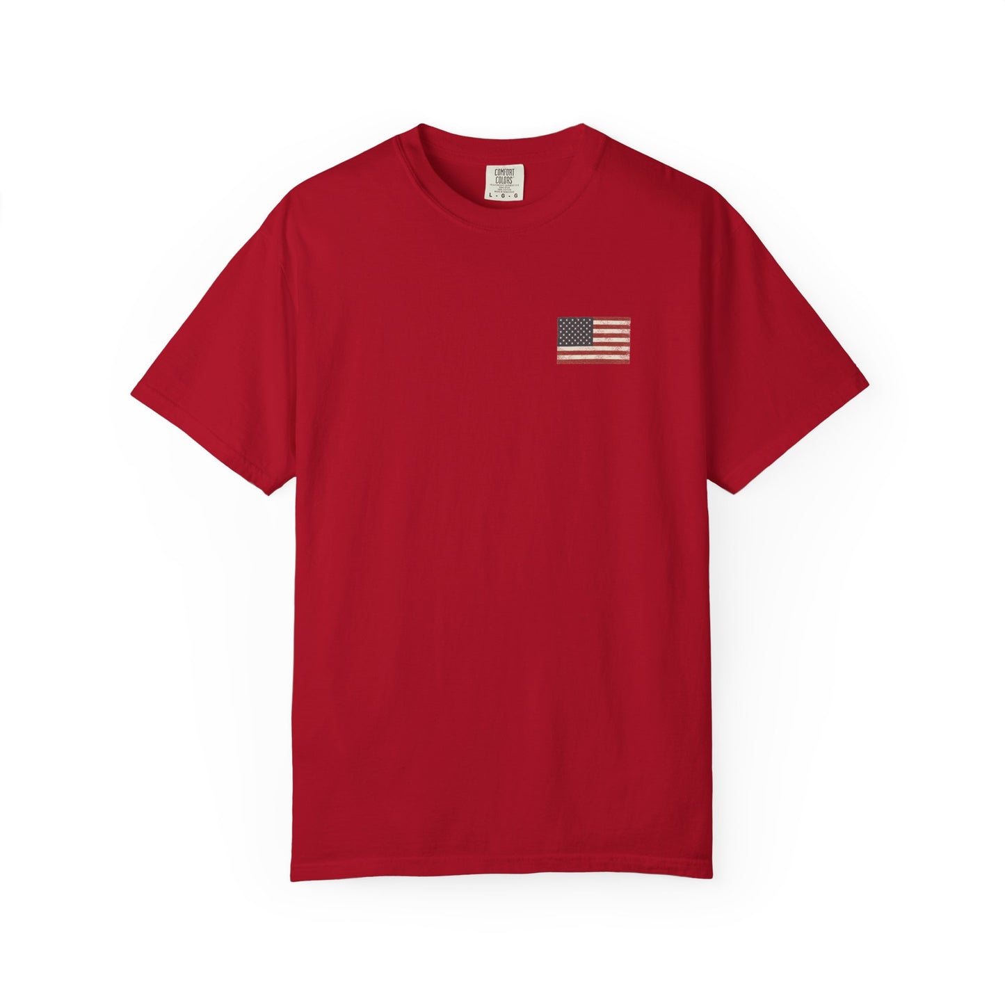 Front Flag of Red Tested Not Taken  Doxa Kairos™ Signature T-Shirt
