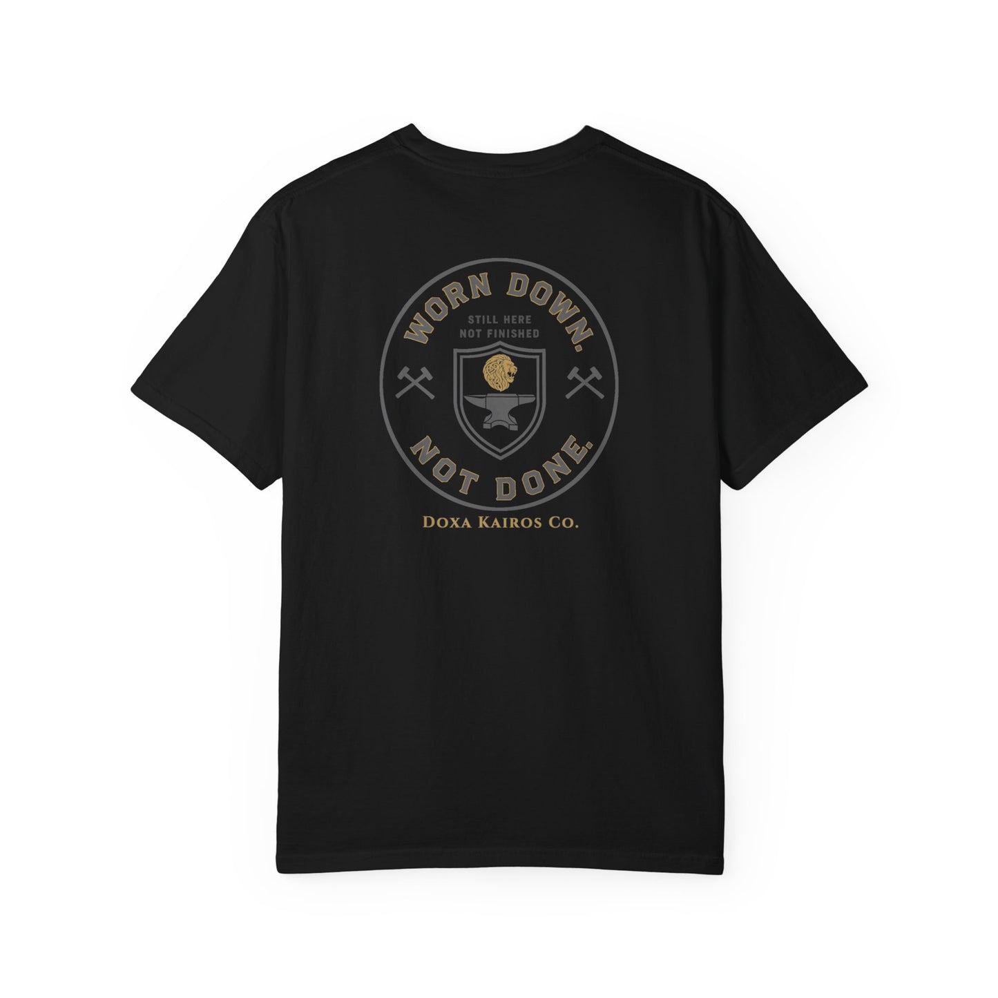 Back of Black Worn Down Not Done Doxa Kairos™ Signature T-Shirt