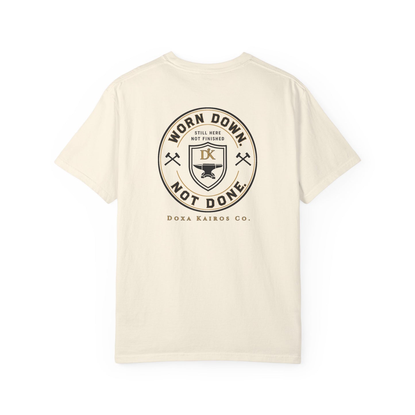 Back of Ivory Worn Down Not Done Doxa Kairos™ Signature T-Shirt