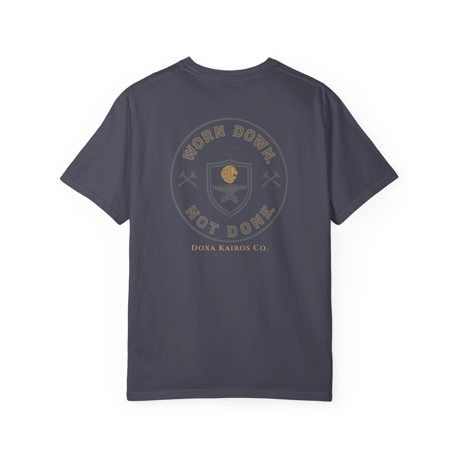 Back of Navy Worn Down Not Done Doxa Kairos™ Signature T-Shirt