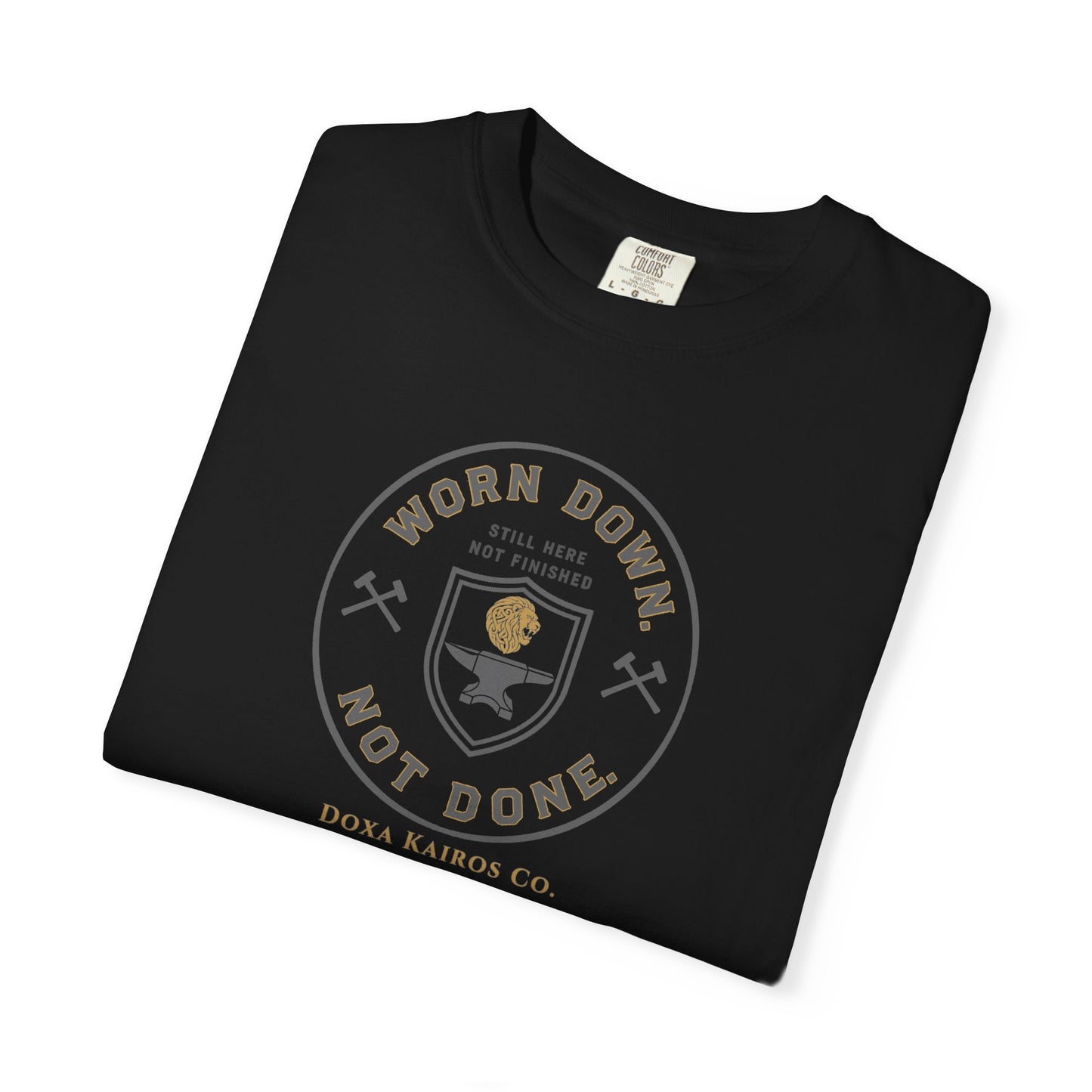Folded Black Worn Down Not Done  Doxa Kairos™ Signature T-Shirt