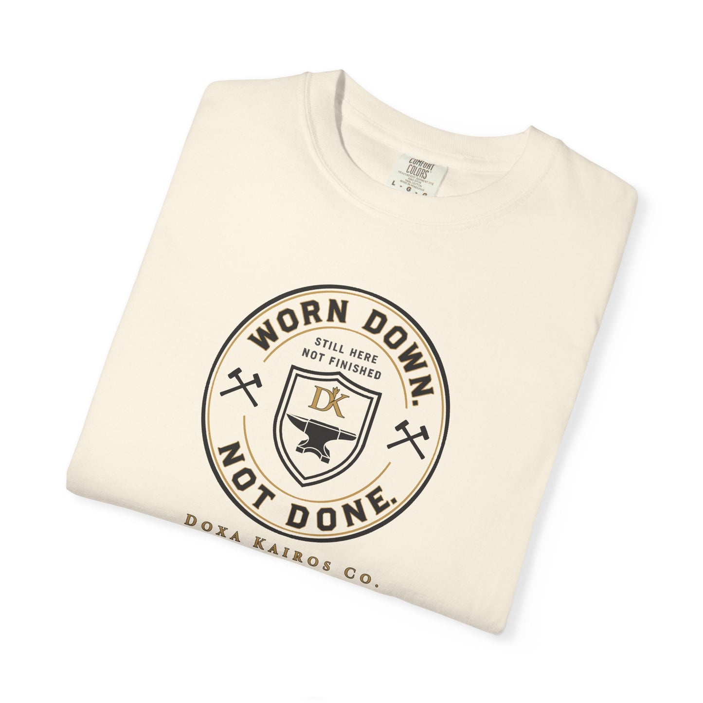 Folded Ivory Worn Down Not Done  Doxa Kairos™ Signature T-Shirt