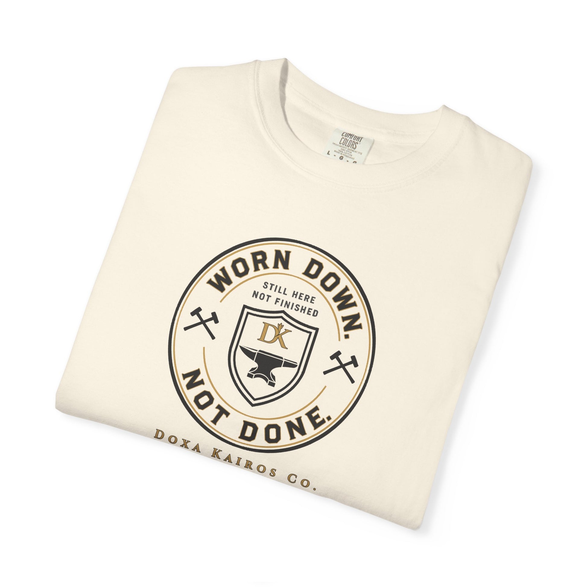 Folded Ivory Worn Down Not Done  Doxa Kairos™ Signature T-Shirt