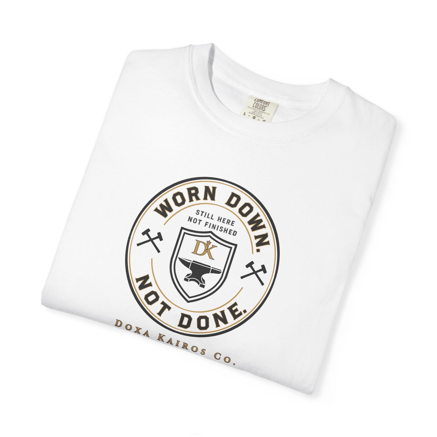 Folded White Worn Down Not Done  Doxa Kairos™ Signature T-Shirt