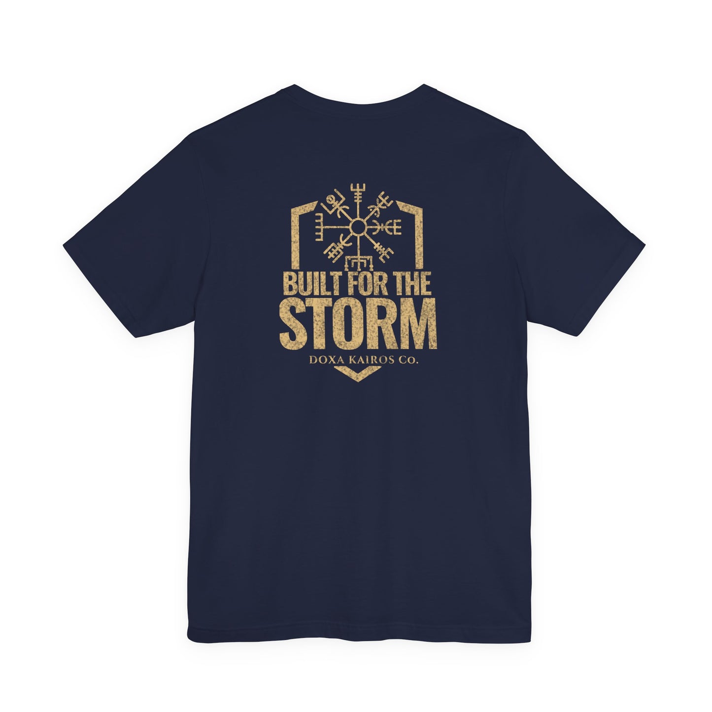 Back of Navy Built for the Storm Doxa Kairos™ T-Shirt