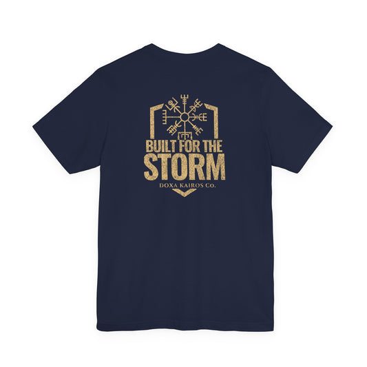 Back of Navy Built for the Storm Doxa Kairos™ T-Shirt