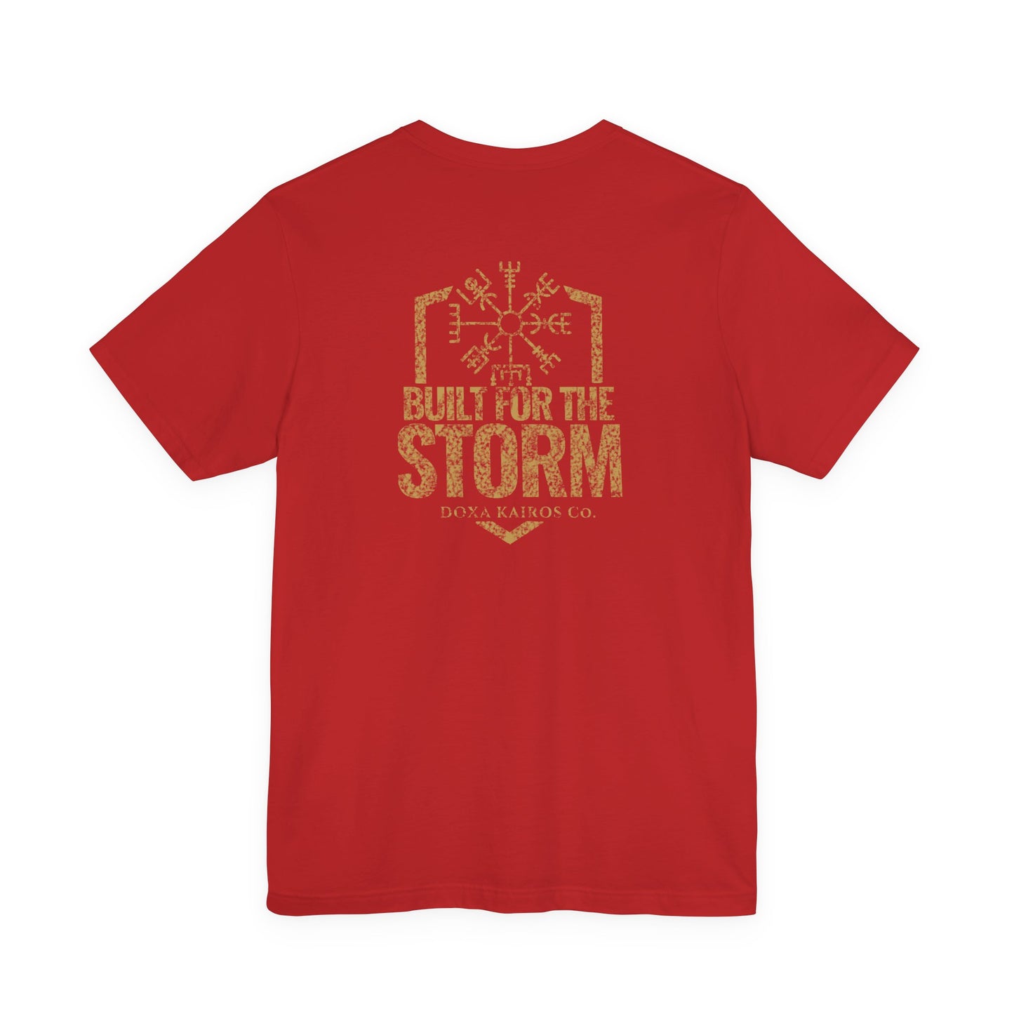 Back of Red Built for the Storm Doxa Kairos™ T-Shirt