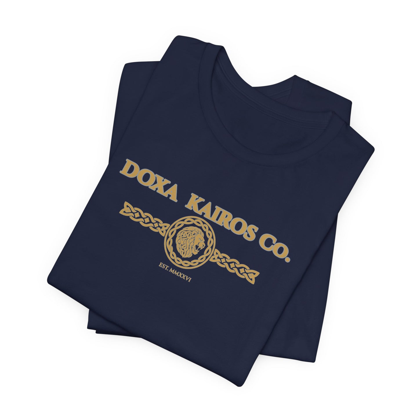 Folded Navy DK Vintage Logo Doxa Kairos™ T-Shirt