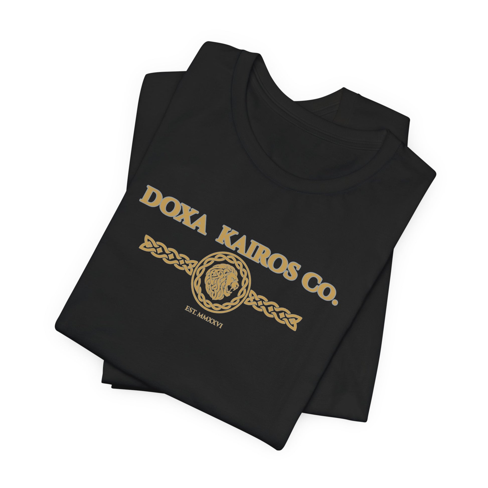 Folded Black DK Vintage Logo Doxa Kairos™ T-Shirt