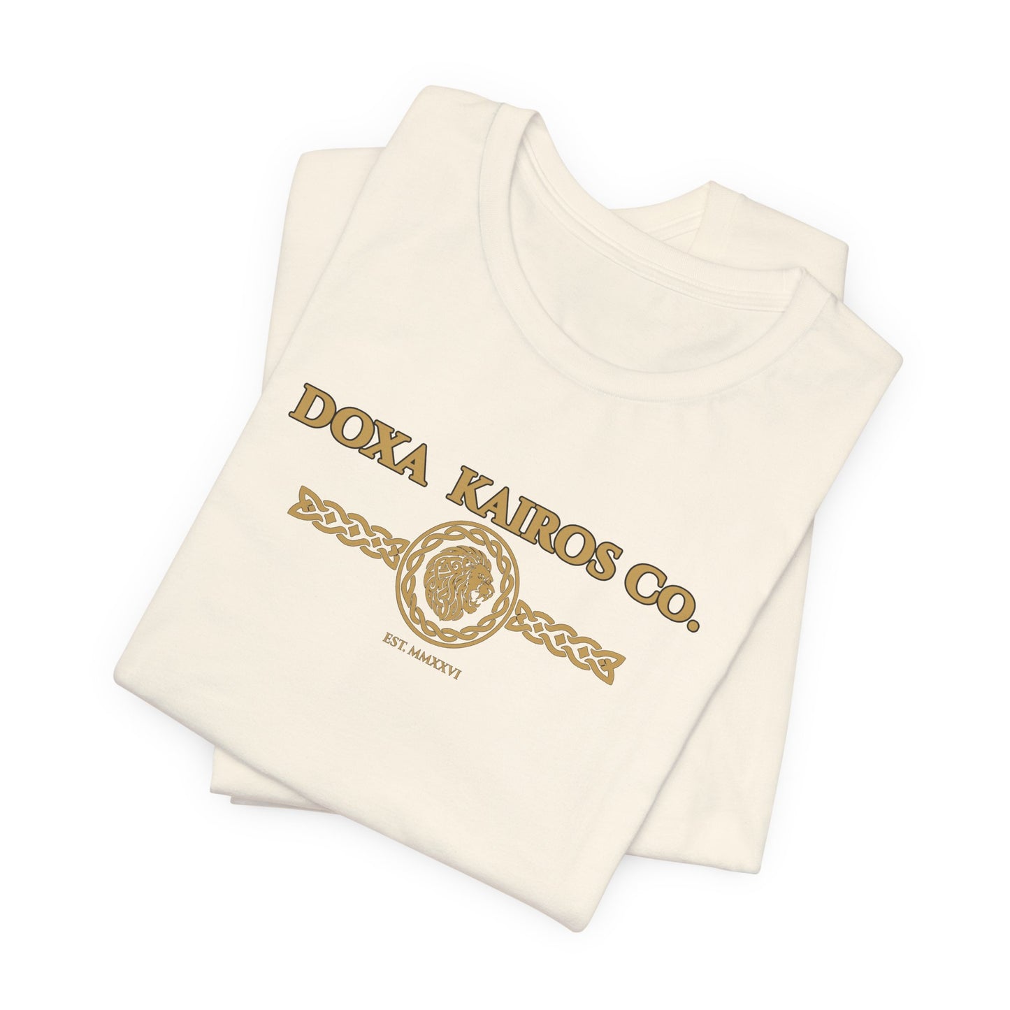 Folded Natural DK Vintage Logo Doxa Kairos™ T-Shirt