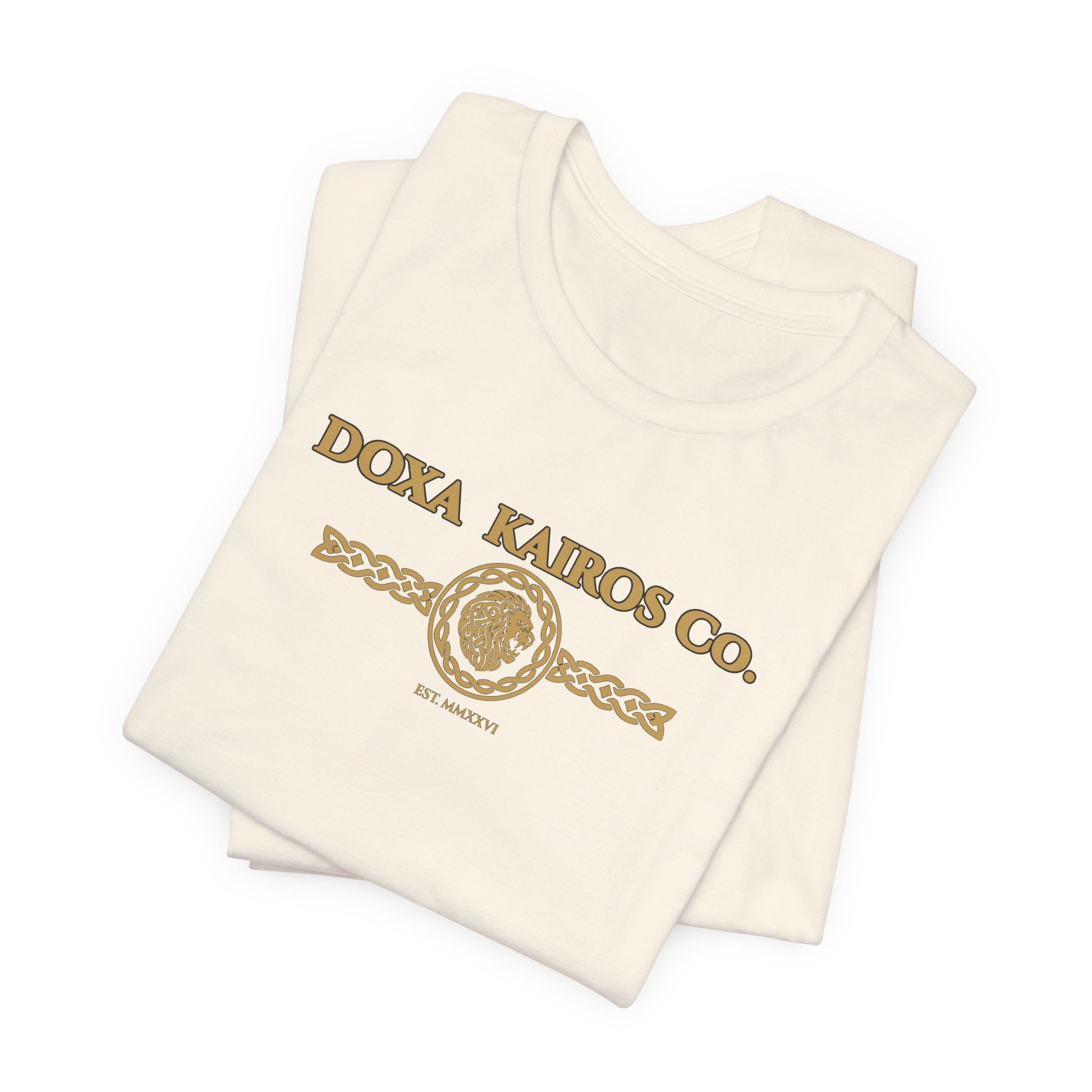 Folded Natural DK Vintage Logo Doxa Kairos™ T-Shirt