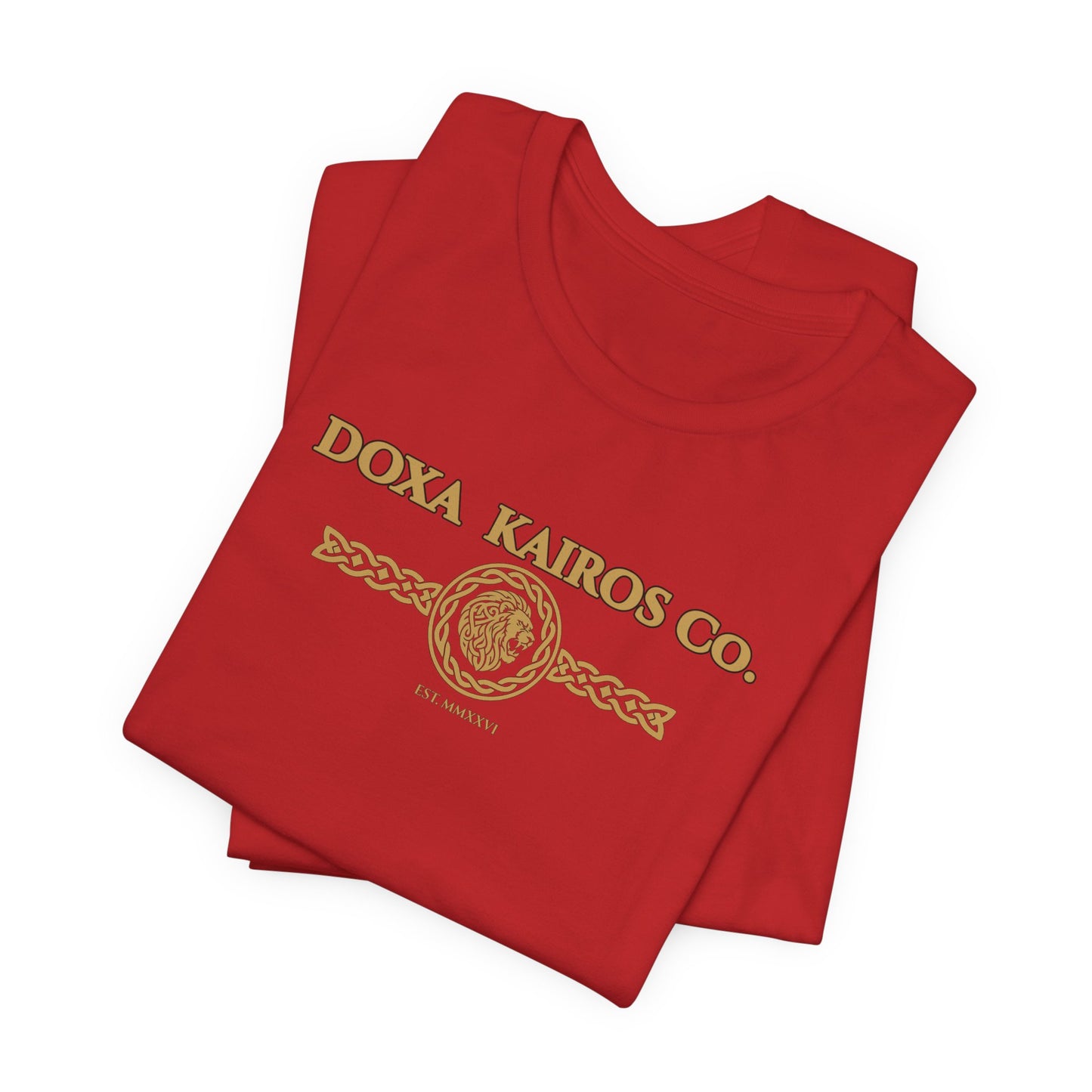 Folded Red DK Vintage Logo Doxa Kairos™ T-Shirt