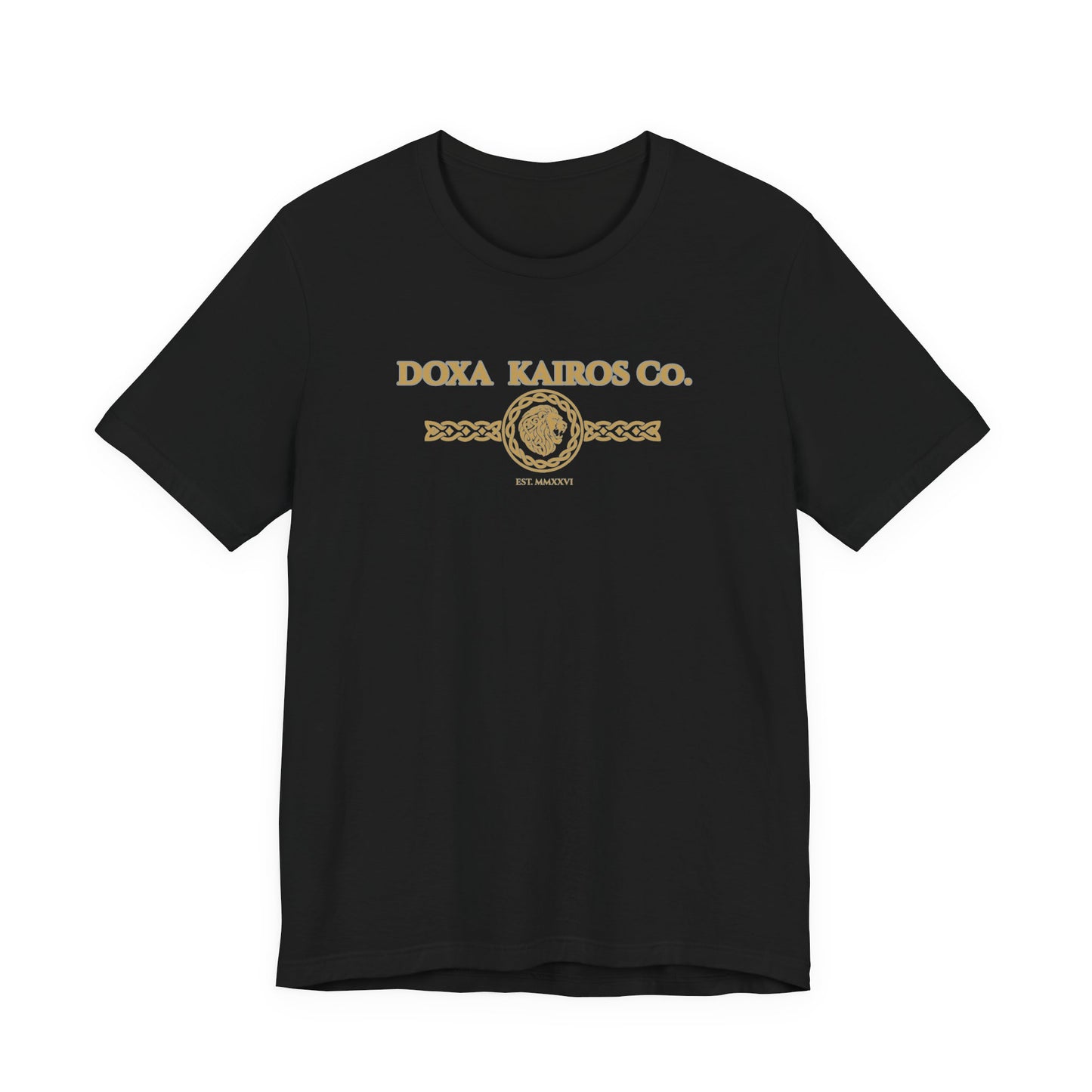 Front of Black DK Vintage Logo Doxa Kairos™ T-Shirt