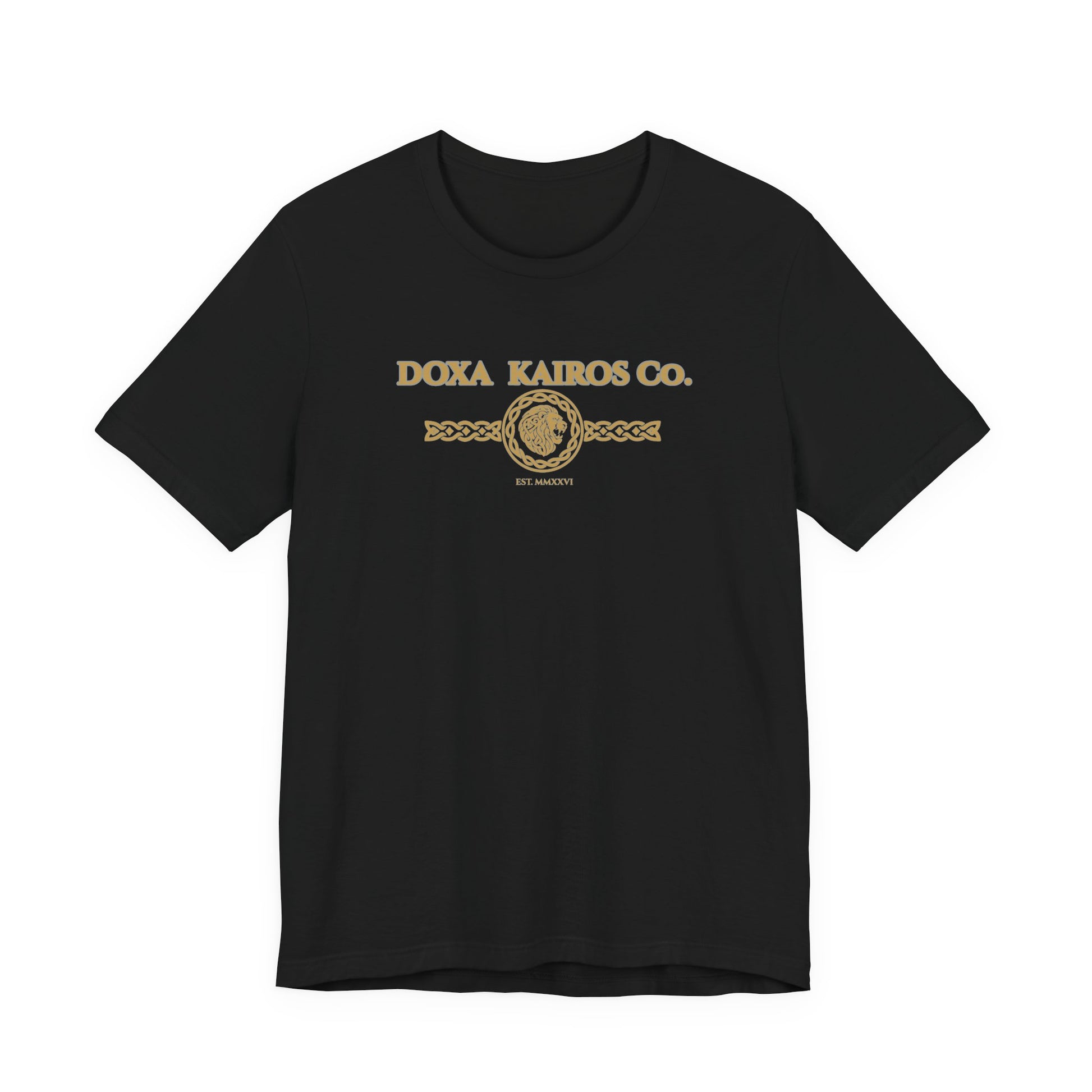 Front of Black DK Vintage Logo Doxa Kairos™ T-Shirt