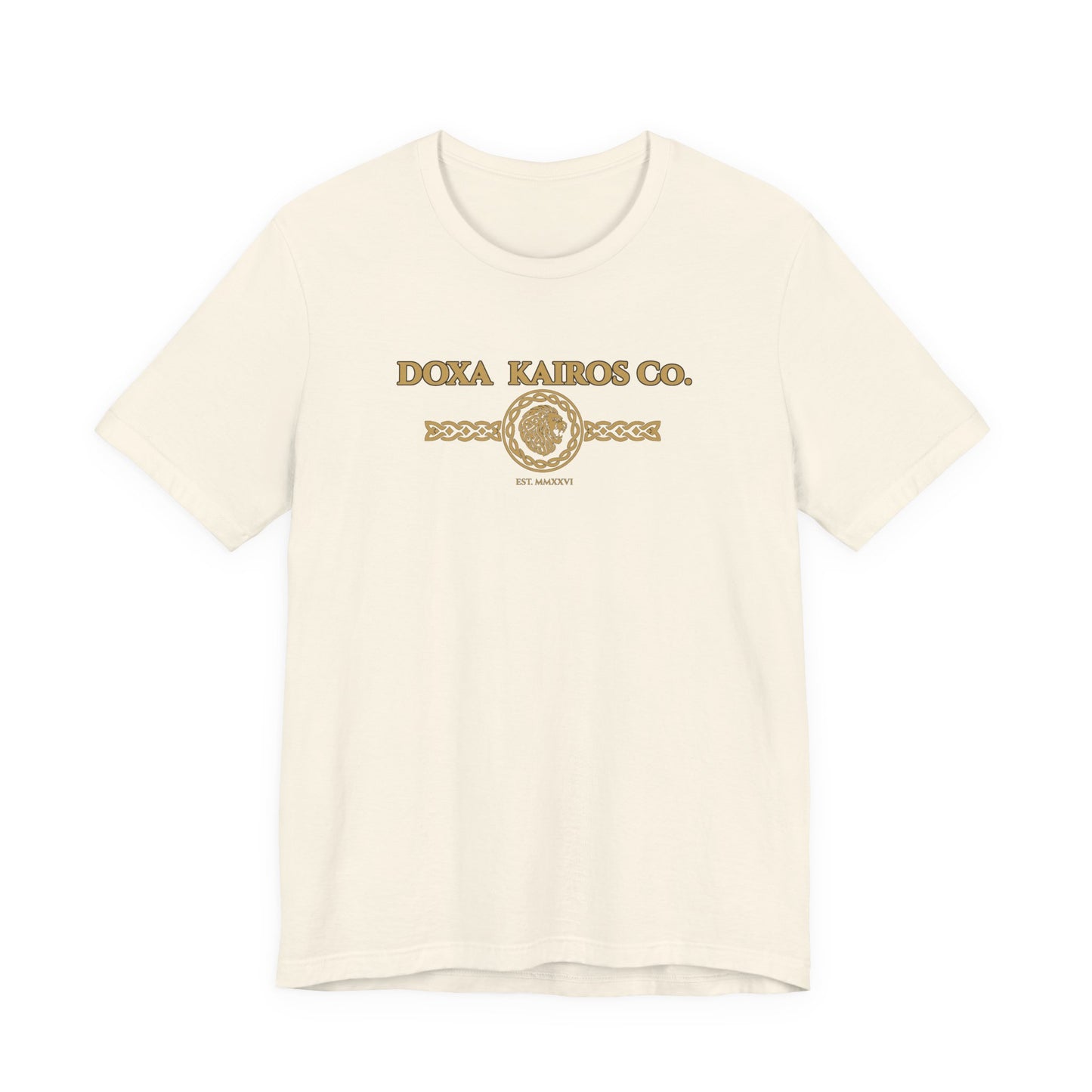 Front of Natural DK Vintage Logo Doxa Kairos™ T-Shirt