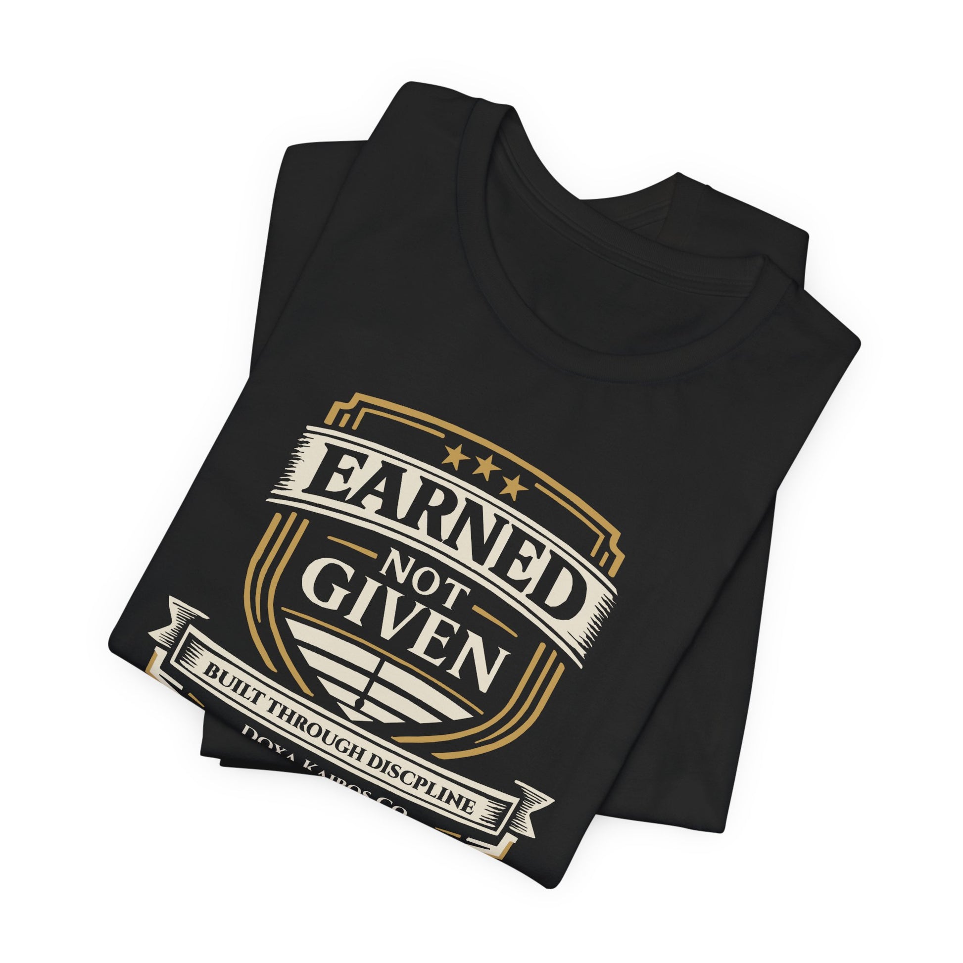 Folded Black Earned Not Given Doxa Kairos™ T-Shirt