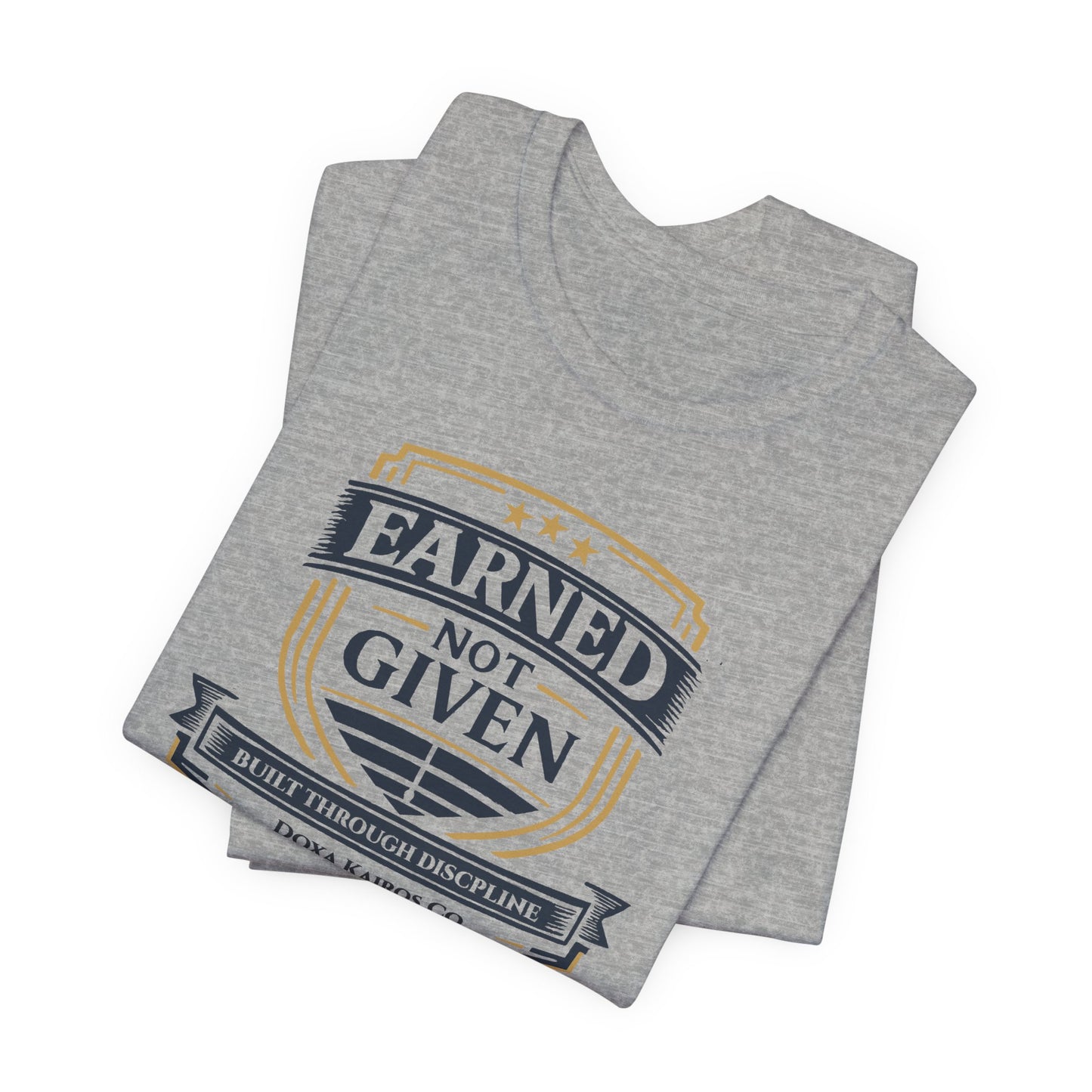 Folded Grey Earned Not Given Doxa Kairos™ T-Shirt