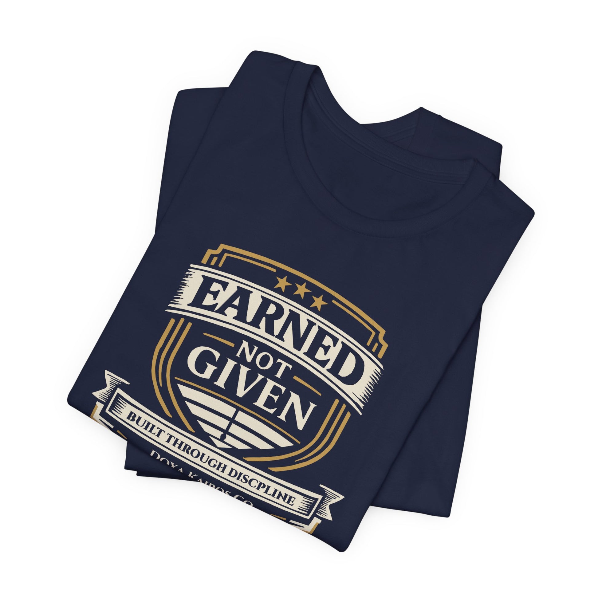 Folded Navy Earned Not Given Doxa Kairos™ T-Shirt