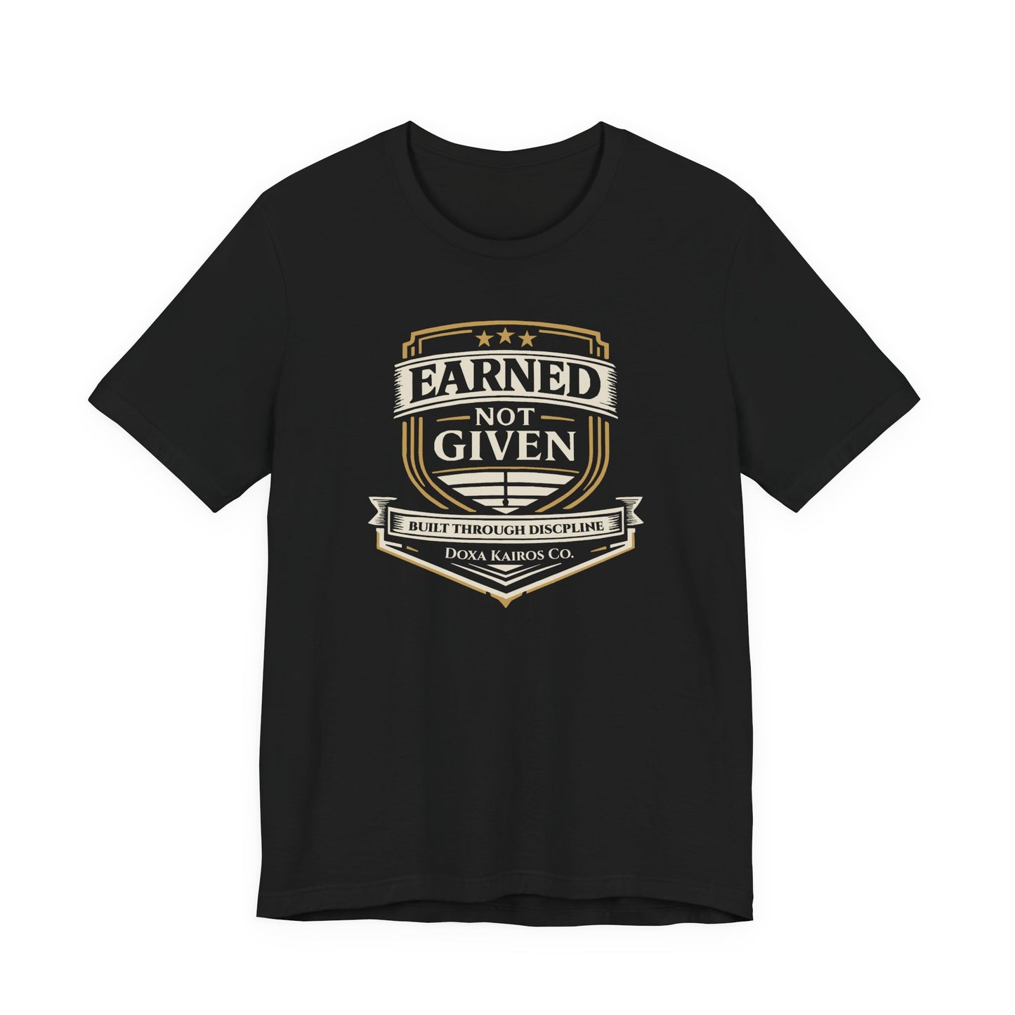 Front of Black Earned Not Given Doxa Kairos™ T-Shirt
