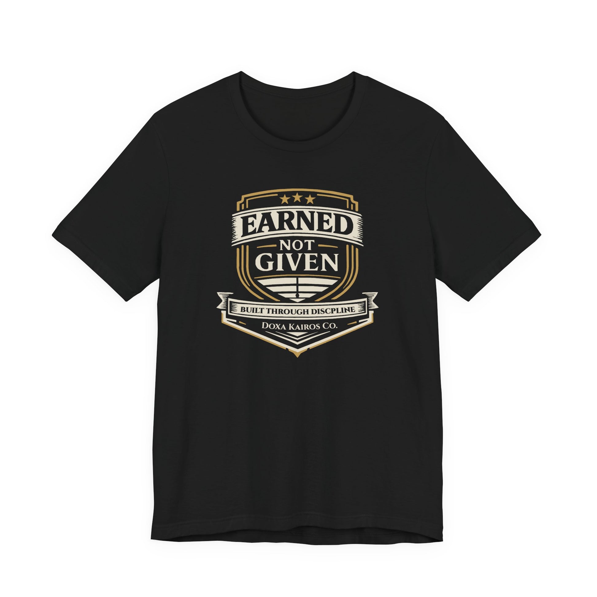 Front of Black Earned Not Given Doxa Kairos™ T-Shirt