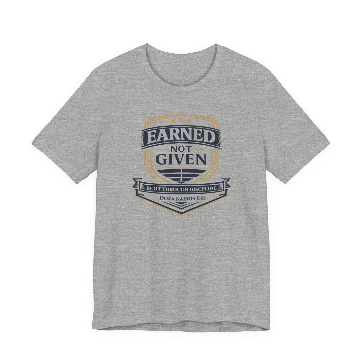 Front of Grey Earned Not Given Doxa Kairos™ T-Shirt