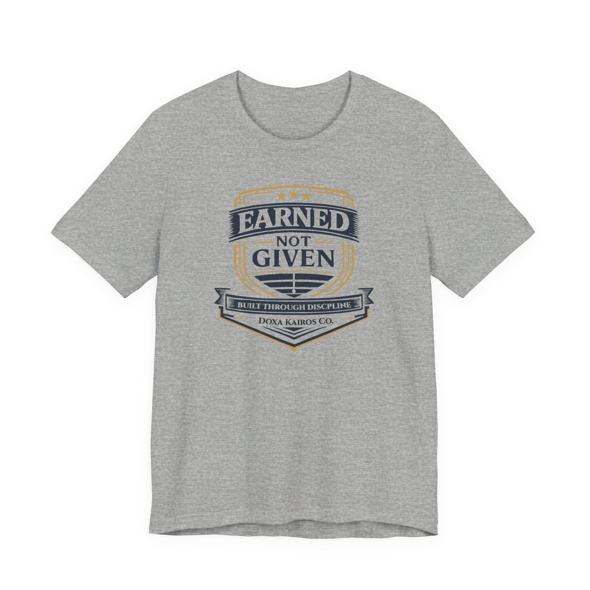 Front of Grey Earned Not Given Doxa Kairos™ T-Shirt
