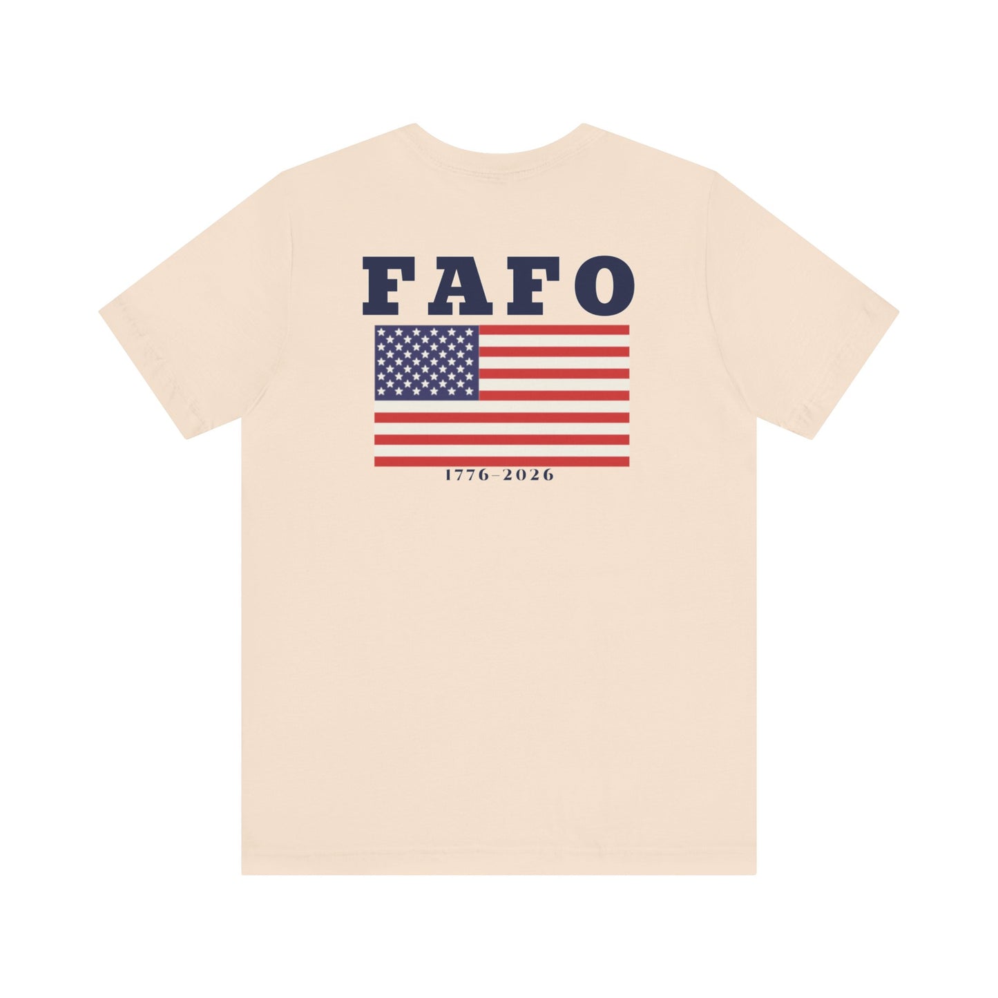 Back of Soft Cream FAFO Flag Doxa Kairos™ T-Shirt
