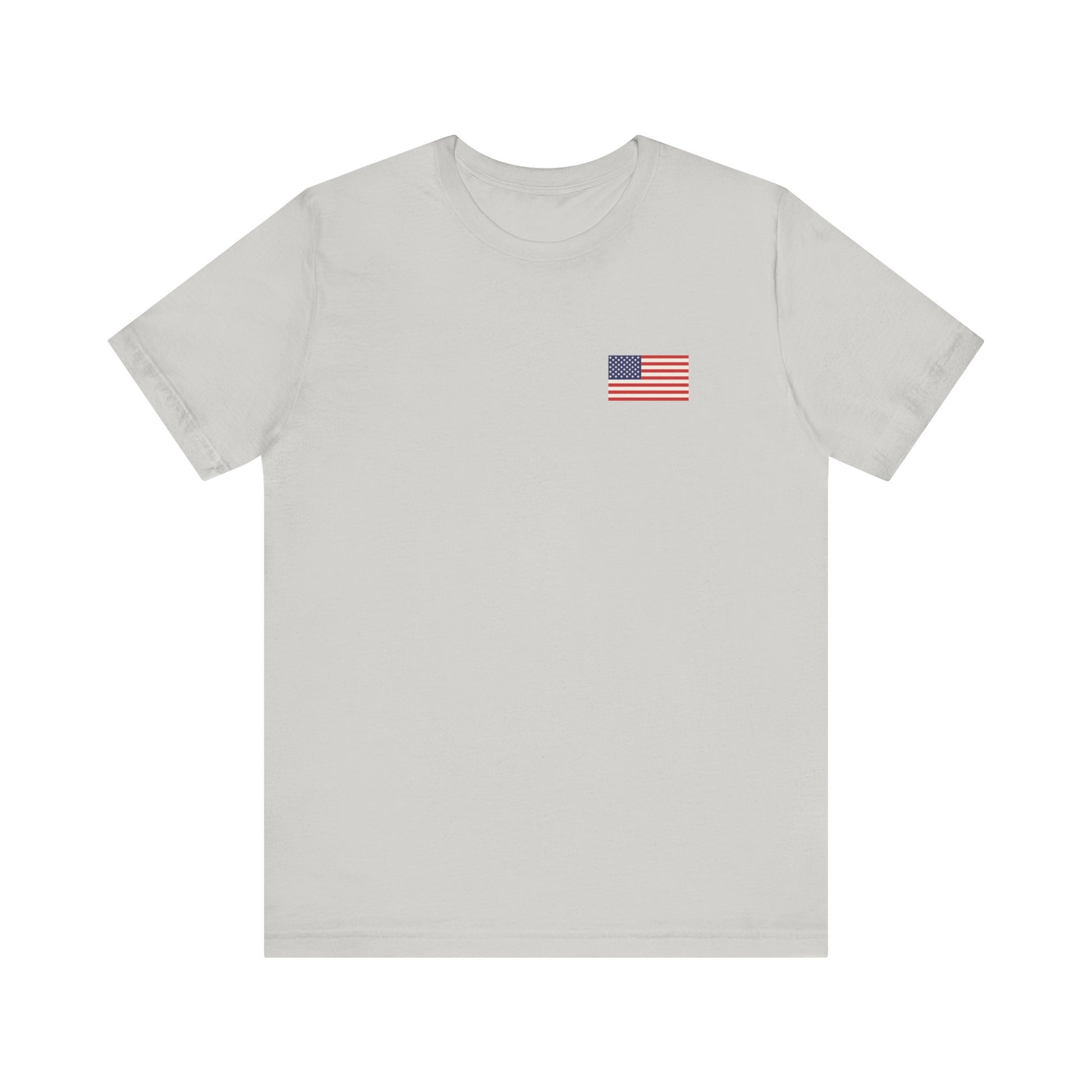 Silver Front Flag of  Forged with Freedom Anvil  Doxa Kairos™ T-Shirt